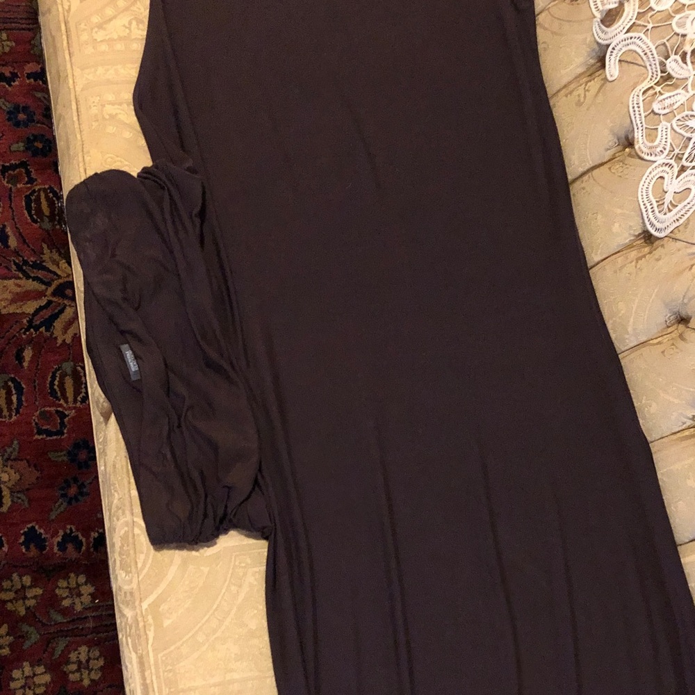 🤎Brown Draped midi maxi  skirt Asymmetrical Handkerchief Skirt - Picture 6 of 13